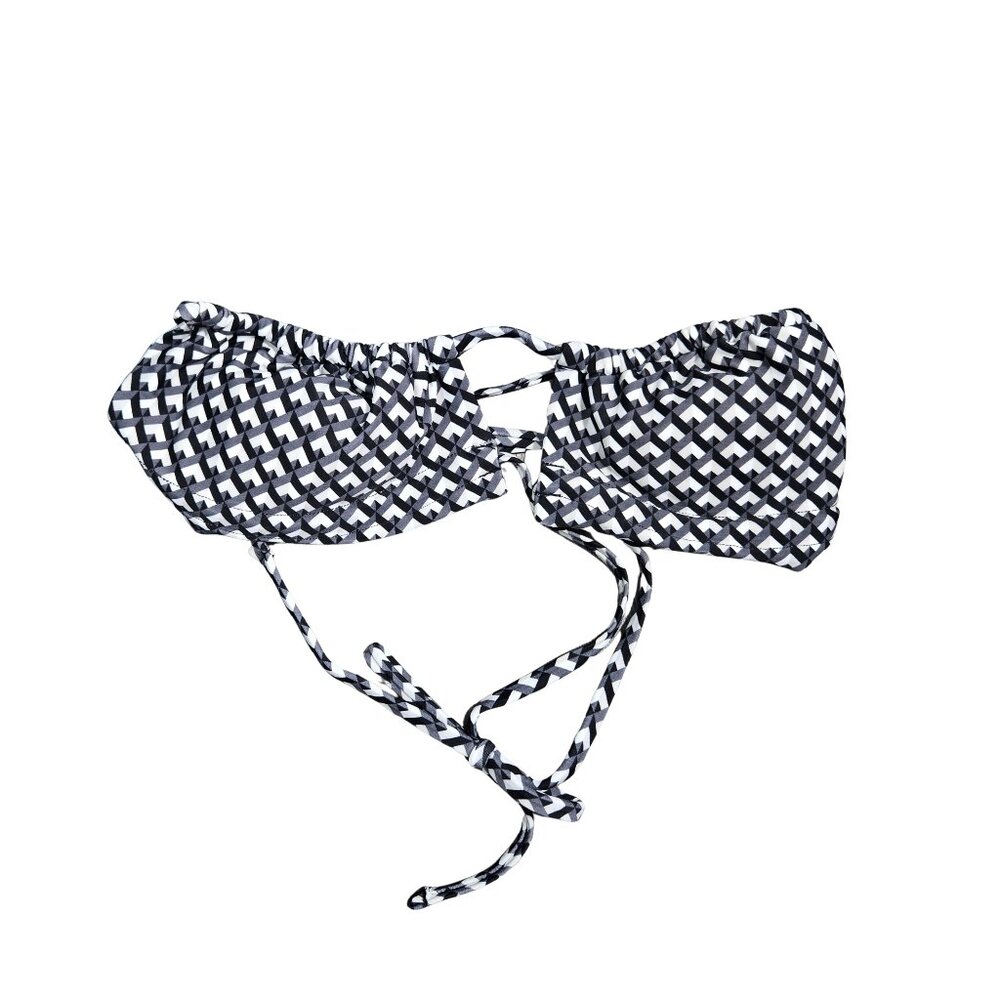 NWT | Sports Illustrated | Black & White Geometric Bralette Bikini Top | XS